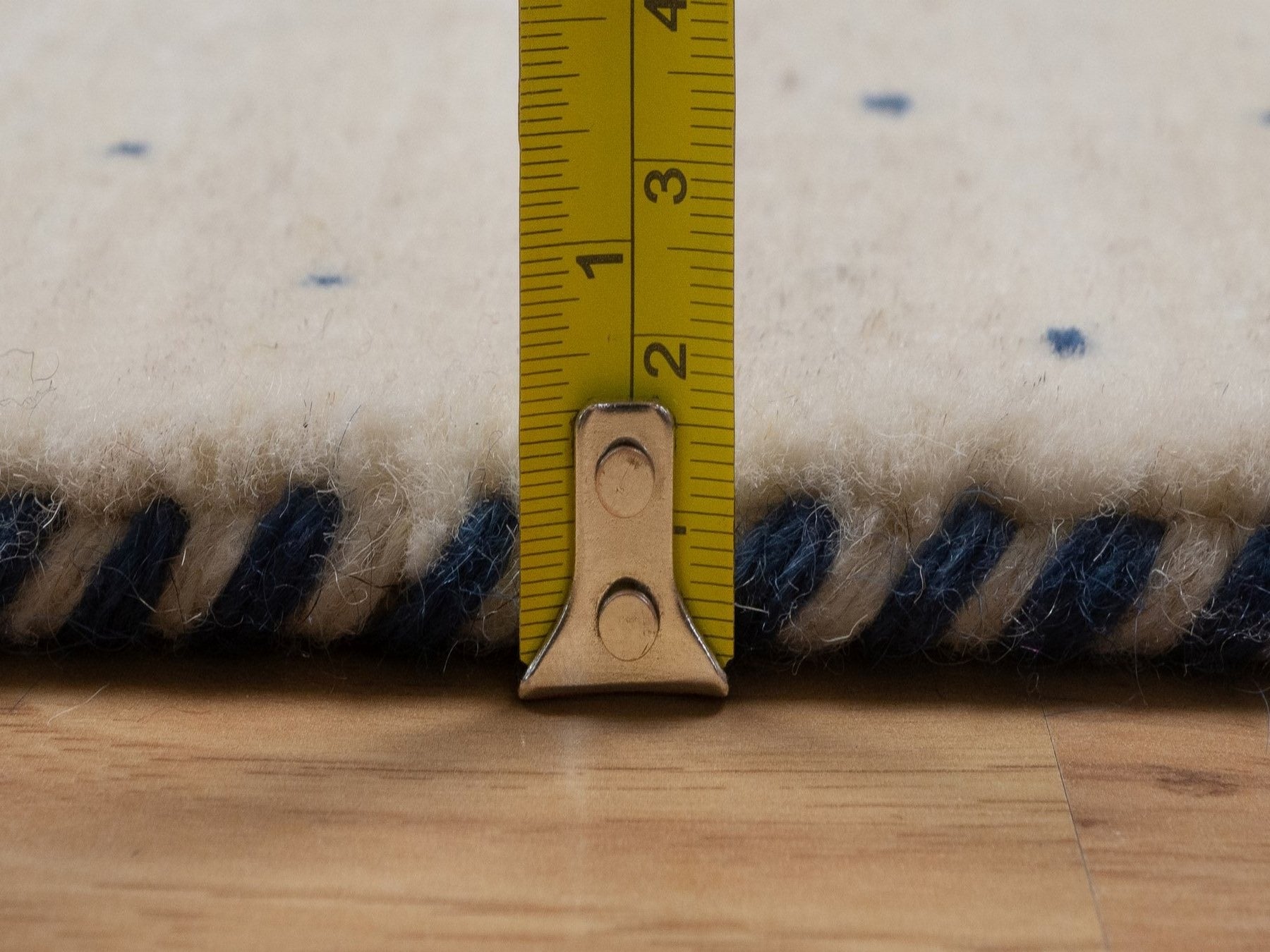 Gabbeh Modern / Contemporary hand-knotted wool runner in Ivory, 2'7" x 6', SKU O092627 (view 7)