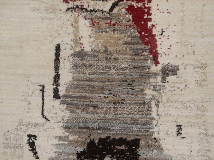 Gabbeh Modern / Contemporary hand-knotted wool rug in Ivory, 2'9" x 5'3", SKU O092630 (view 5)