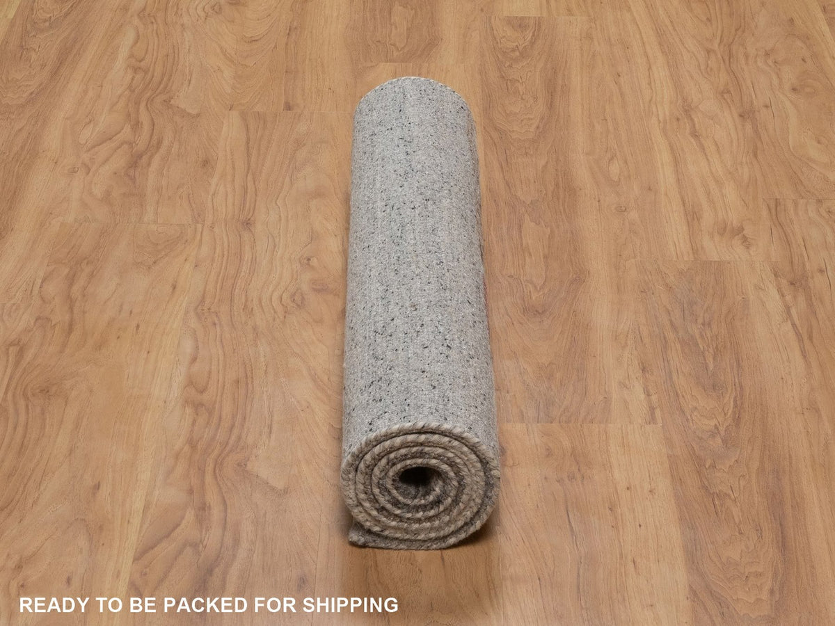Gabbeh Modern / Contemporary hand-knotted wool rug in Gray, 3' x 5'1", SKU O092631 (view 6)