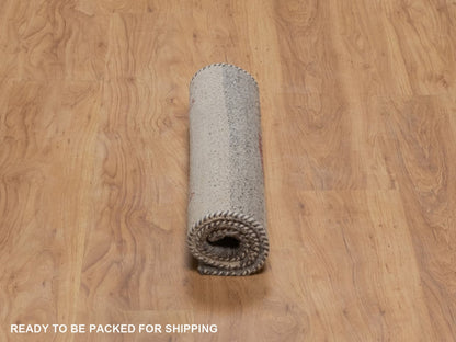 Gabbeh Modern / Contemporary hand-knotted wool rug in Gray, 2' x 3', SKU O092633 (view 6)