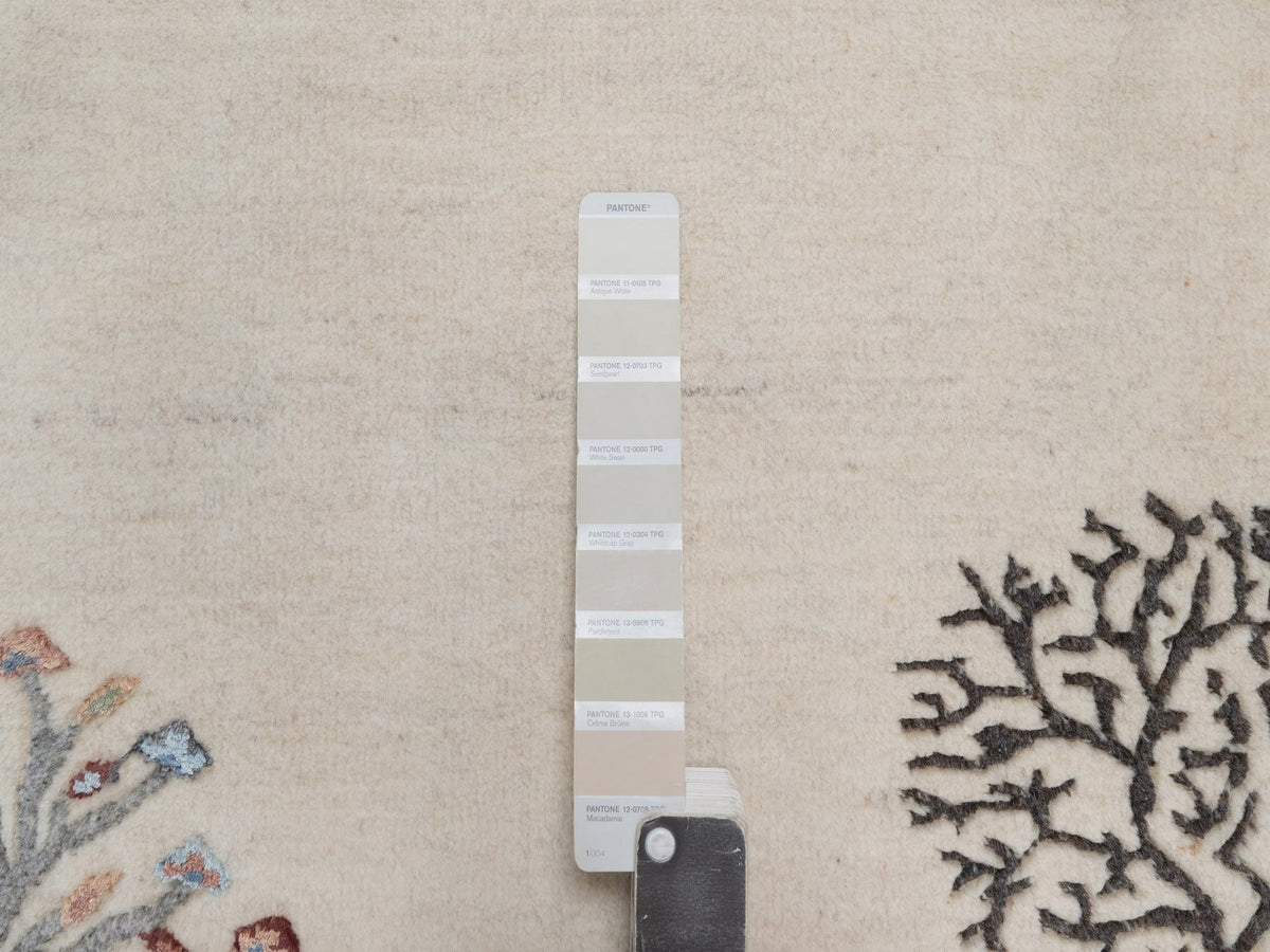 Gabbeh Modern / Contemporary hand-knotted wool runner in Gray, 2'8" x 9'7", SKU O092638 (view 4)