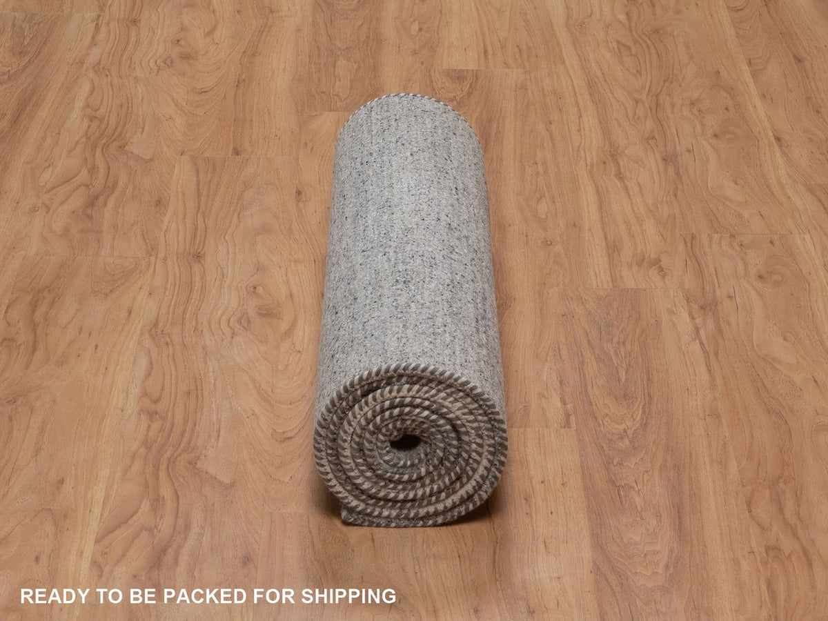 Gabbeh Modern / Contemporary hand-knotted wool runner in Gray, 2'8" x 9'7", SKU O092638 (view 6)