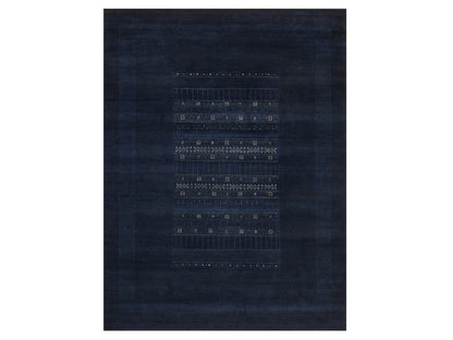 Gabbeh Modern / Contemporary hand-knotted wool rug in Blue, 9'1" x 12'1", SKU O092644