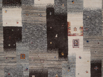 Gabbeh Modern / Contemporary hand-knotted wool rug in Brown, 8'2" x 11'6", SKU O092657 (view 8)