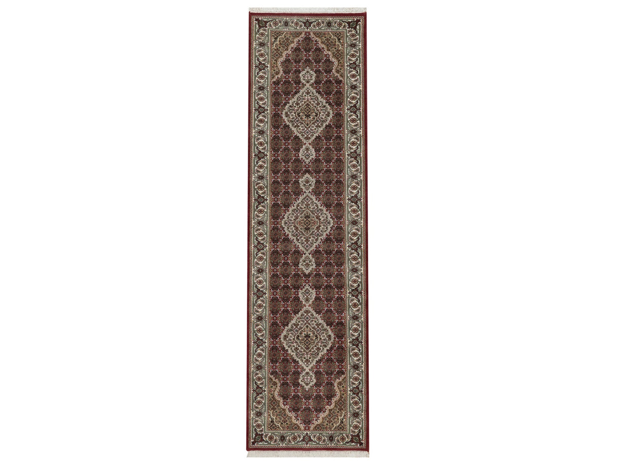 Tabriz hand-knotted wool runner in Red, 2'7" x 9'10", SKU O092660