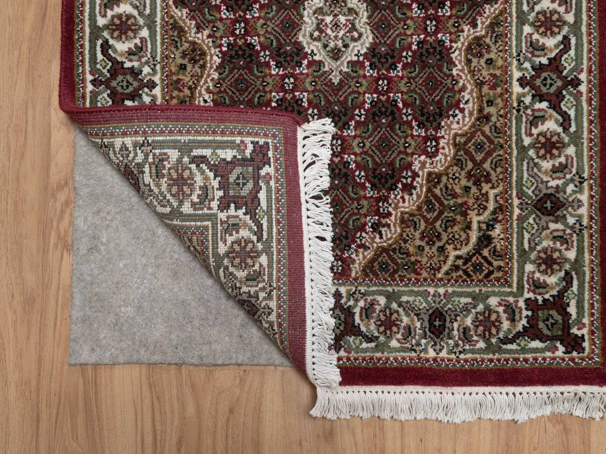 Tabriz hand-knotted wool runner in Red, 2'7" x 9'10", SKU O092660 (view 3)