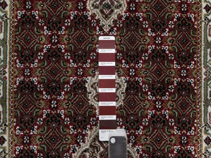 Tabriz hand-knotted wool runner in Red, 2'7" x 9'10", SKU O092660 (view 4)