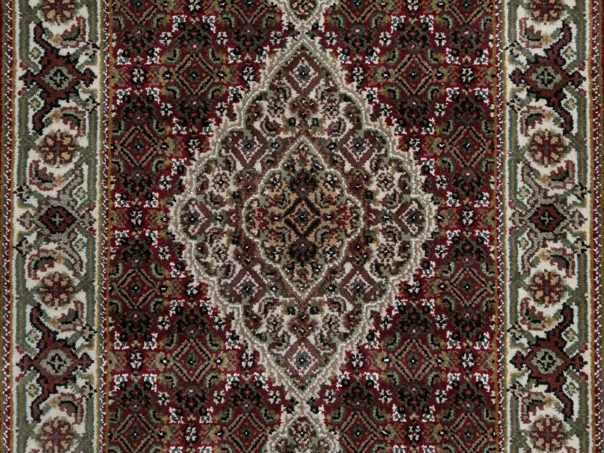 Tabriz hand-knotted wool runner in Red, 2'7" x 9'10", SKU O092660 (view 5)