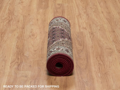 Tabriz hand-knotted wool runner in Red, 2'7" x 9'10", SKU O092660 (view 6)