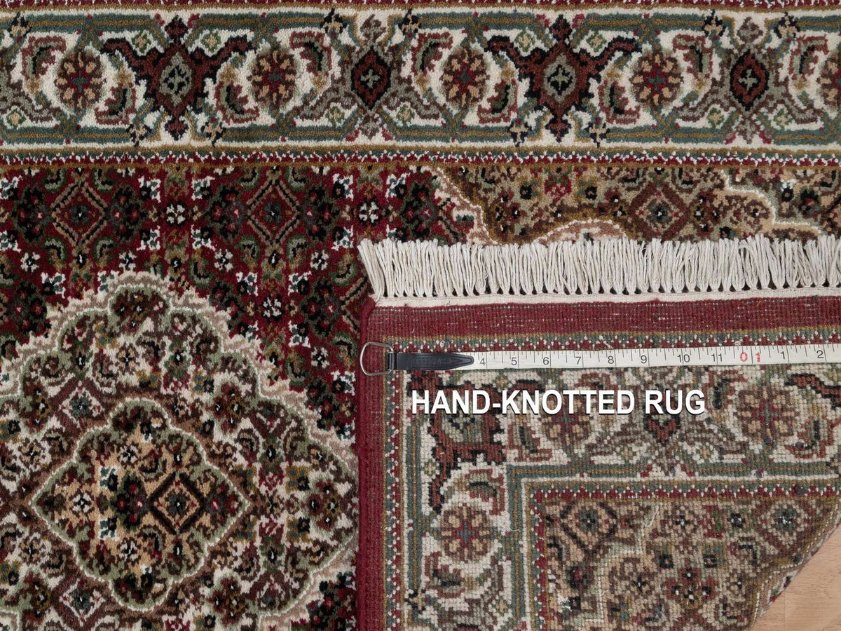 Tabriz hand-knotted wool runner in Red, 2'7" x 9'10", SKU O092660 (view 8)