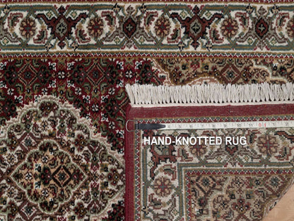 Tabriz hand-knotted wool runner in Red, 2'7" x 9'10", SKU O092660 (view 8)