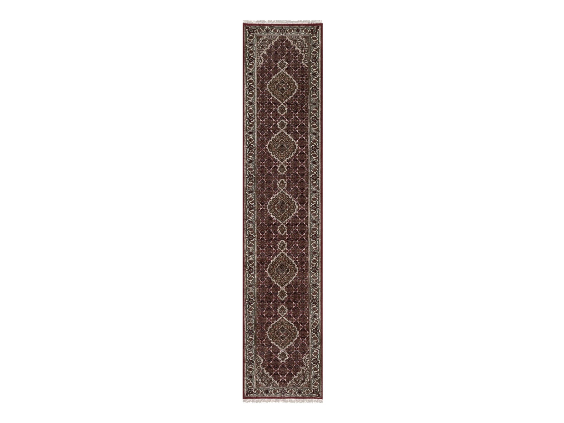 Tabriz hand-knotted wool runner in Red, 2'9" x 13'2", SKU O092661