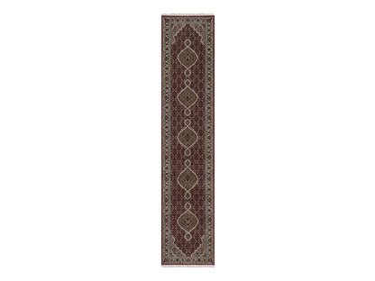 Tabriz hand-knotted wool runner in Red, 2'9" x 13'2", SKU O092661