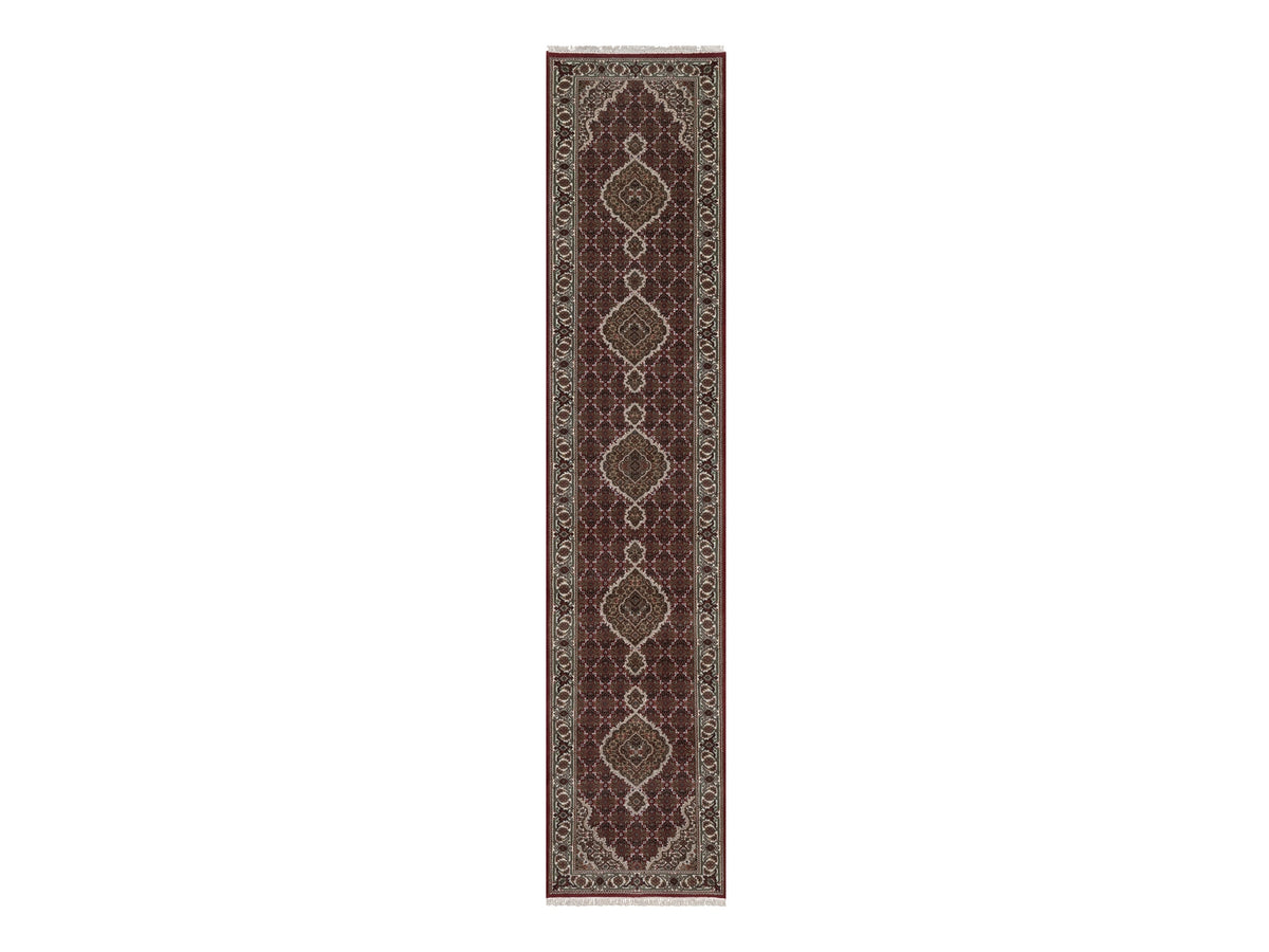 Tabriz hand-knotted wool runner in Red, 2'9" x 13'2", SKU O092661