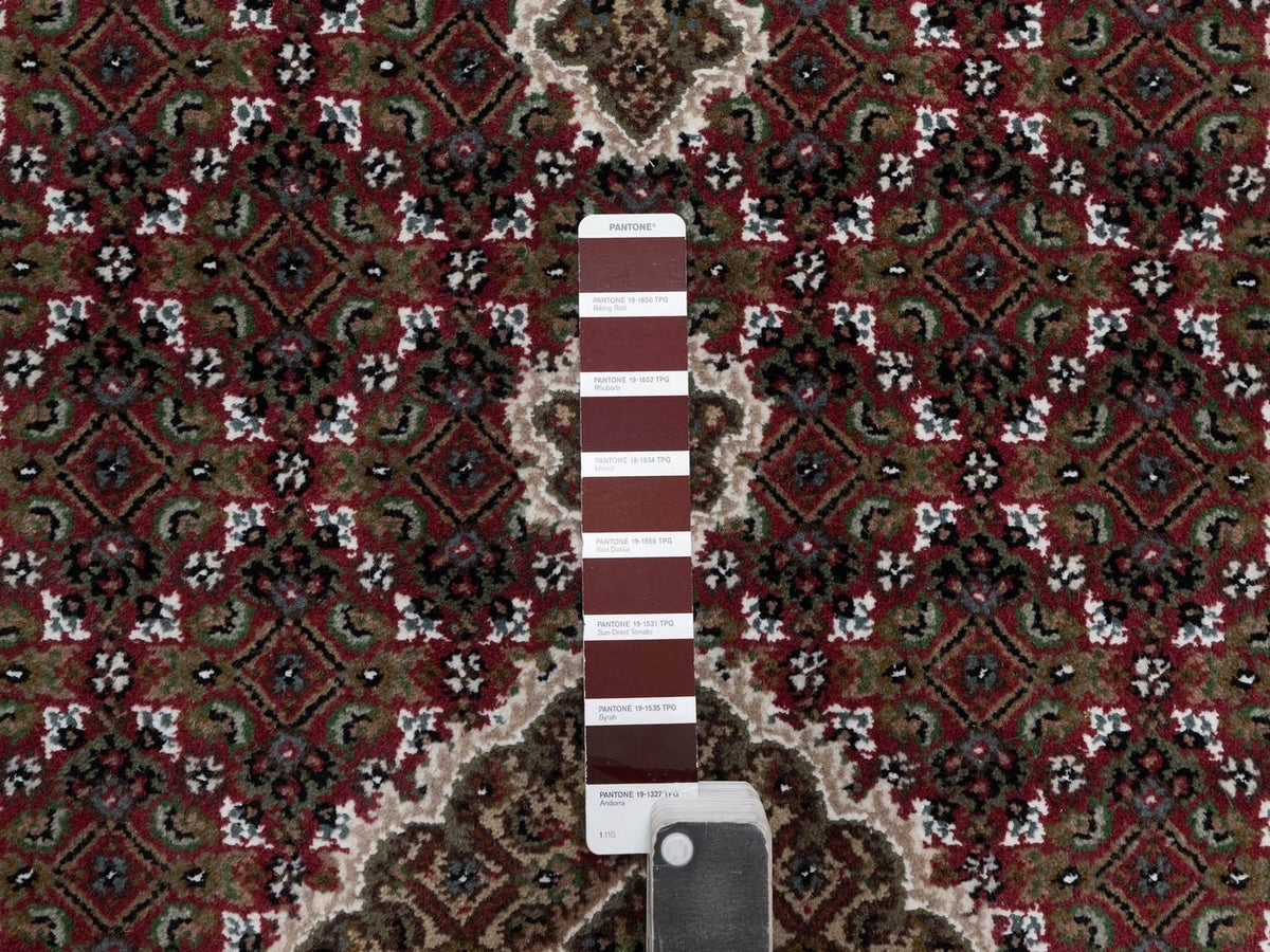 Tabriz hand-knotted wool runner in Red, 2'9" x 13'2", SKU O092661 (view 4)