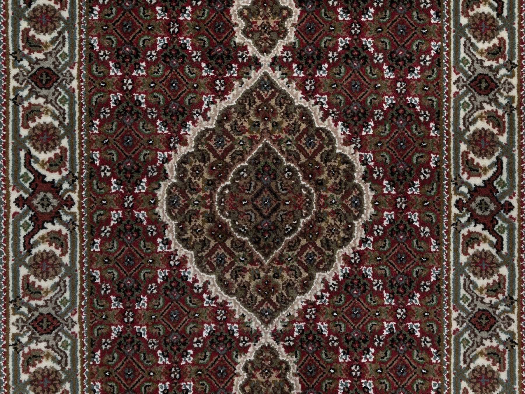Tabriz hand-knotted wool runner in Red, 2'9" x 13'2", SKU O092661 (view 5)