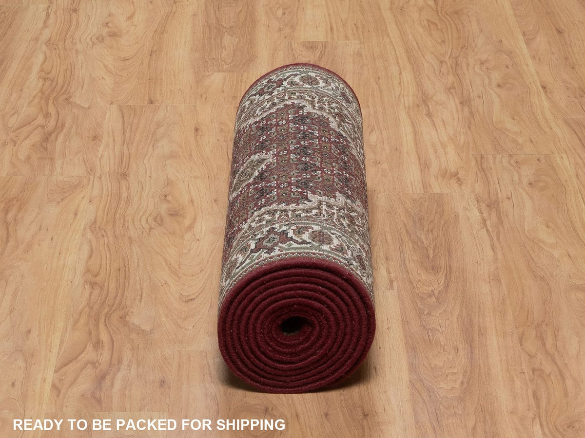 Tabriz hand-knotted wool runner in Red, 2'9" x 13'2", SKU O092661 (view 6)