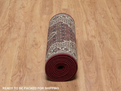 Tabriz hand-knotted wool runner in Red, 2'9" x 13'2", SKU O092661 (view 6)