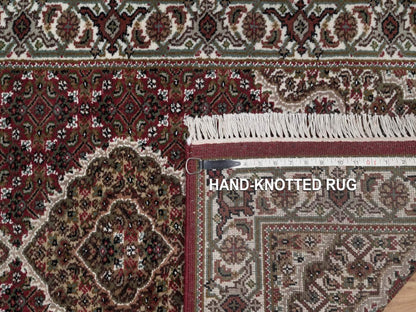 Tabriz hand-knotted wool runner in Red, 2'9" x 13'2", SKU O092661 (view 8)