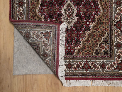 Tabriz hand-knotted wool rug in Red, 2'9" x 4'11", SKU O092662 (view 3)