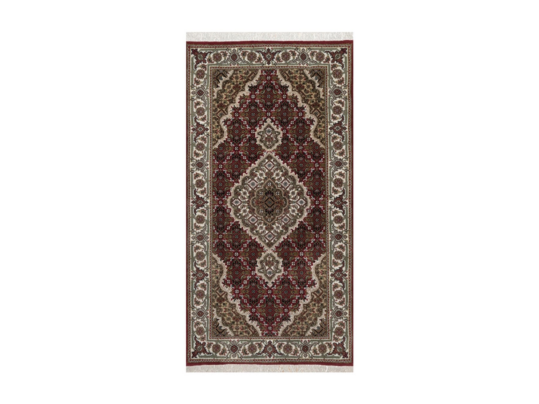Tabriz hand-knotted wool rug in Red, 2'5" x 4'9", SKU O092664