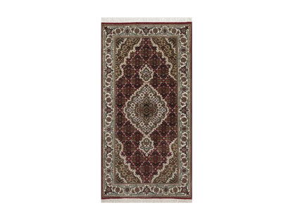 Tabriz hand-knotted wool rug in Red, 2'5" x 4'9", SKU O092664