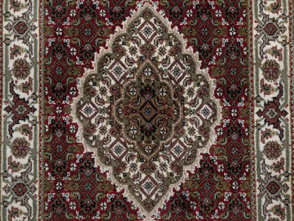 Tabriz hand-knotted wool rug in Red, 2'5" x 4'9", SKU O092664 (view 5)