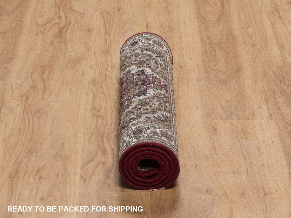 Tabriz hand-knotted wool rug in Red, 2'5" x 4'9", SKU O092664 (view 6)