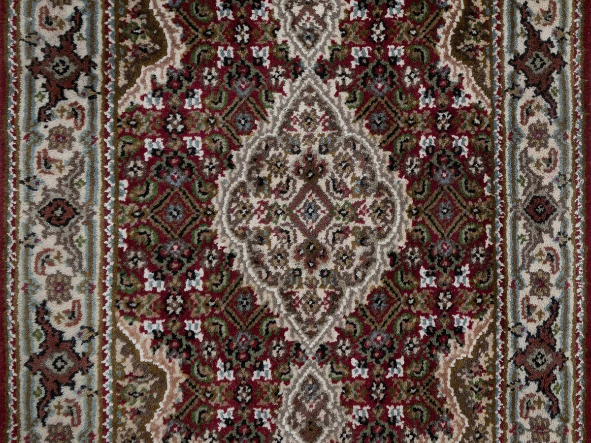 Tabriz hand-knotted wool rug in Red, 1'10" x 3', SKU O092665 (view 5)