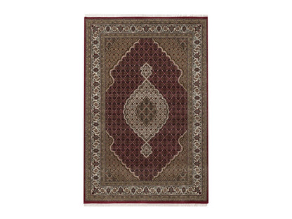 Tabriz hand-knotted wool rug in Red, 6' x 9'2", SKU O092666