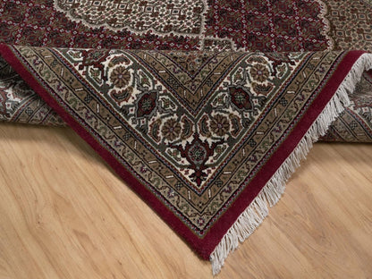 Tabriz hand-knotted wool rug in Red, 6' x 9'2", SKU O092666 (view 6)
