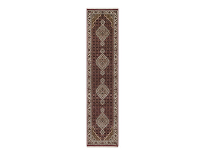 Tabriz hand-knotted wool runner in Red, 2'8" x 11'9", SKU O092667
