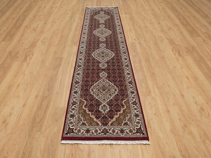 Tabriz hand-knotted wool runner in Red, 2'8" x 11'9", SKU O092667 (view 2)