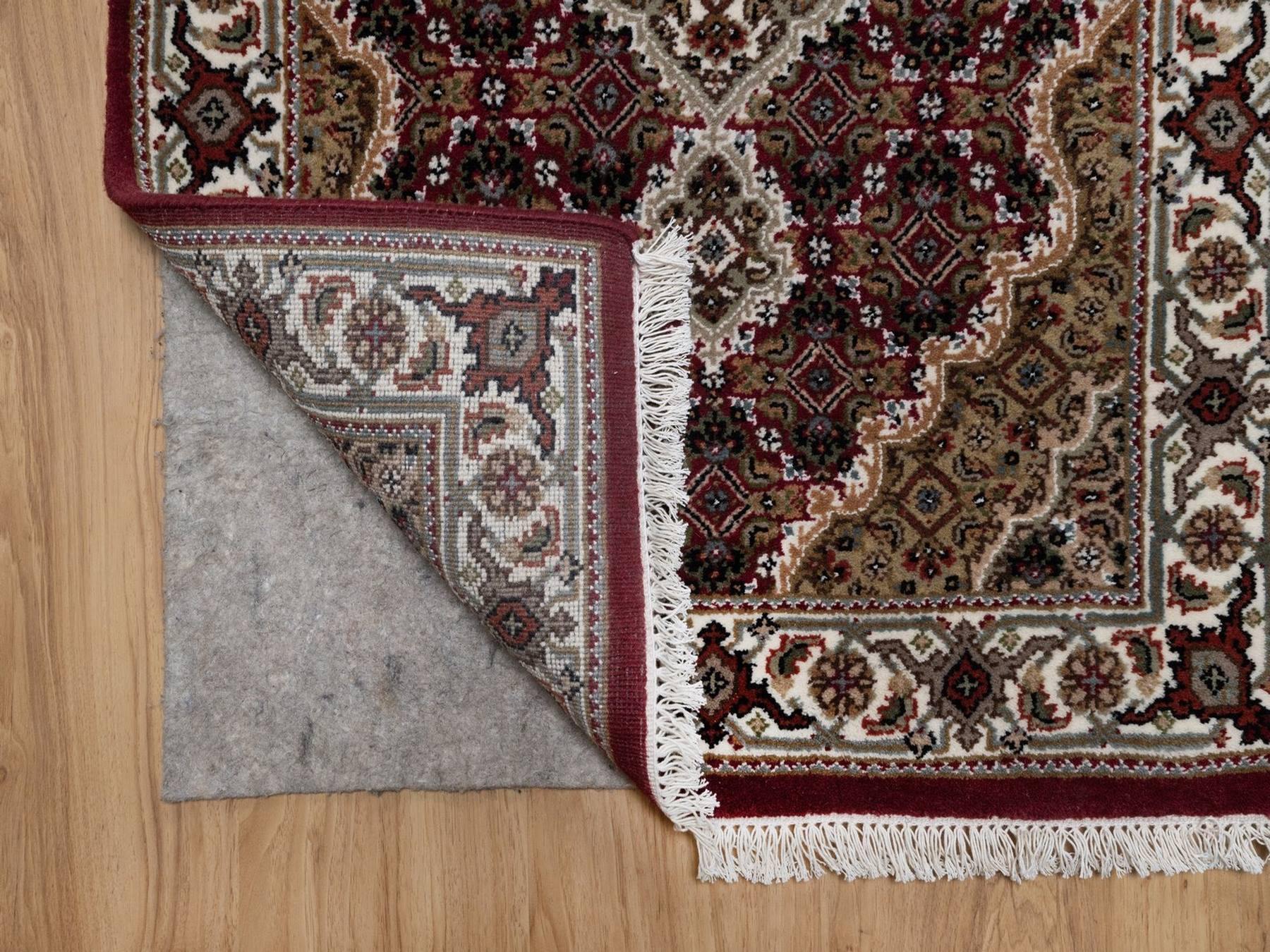Tabriz hand-knotted wool runner in Red, 2'8" x 11'9", SKU O092667 (view 3)