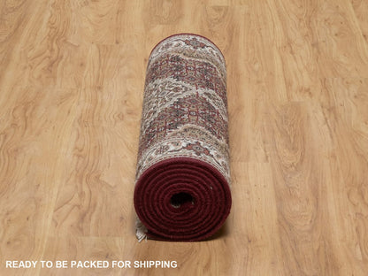 Tabriz hand-knotted wool runner in Red, 2'8" x 11'9", SKU O092667 (view 6)