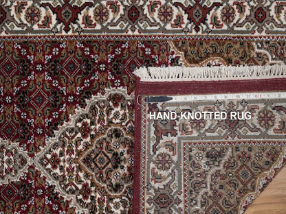 Tabriz hand-knotted wool runner in Red, 2'8" x 11'9", SKU O092667 (view 8)