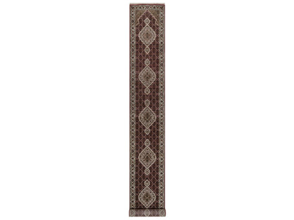 Tabriz hand-knotted wool runner in Red, 2'8" x 20'2", SKU O092668