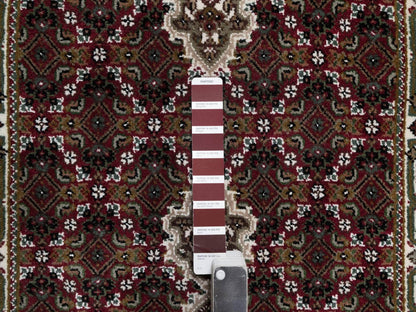 Tabriz hand-knotted wool runner in Red, 2'8" x 20'2", SKU O092668 (view 4)