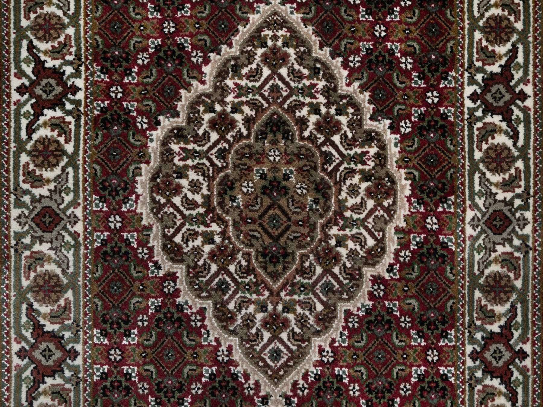 Tabriz hand-knotted wool runner in Red, 2'8" x 20'2", SKU O092668 (view 5)