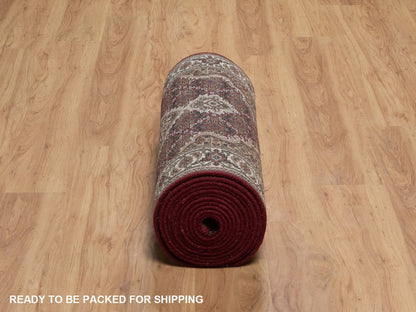 Tabriz hand-knotted wool runner in Red, 2'8" x 20'2", SKU O092668 (view 6)
