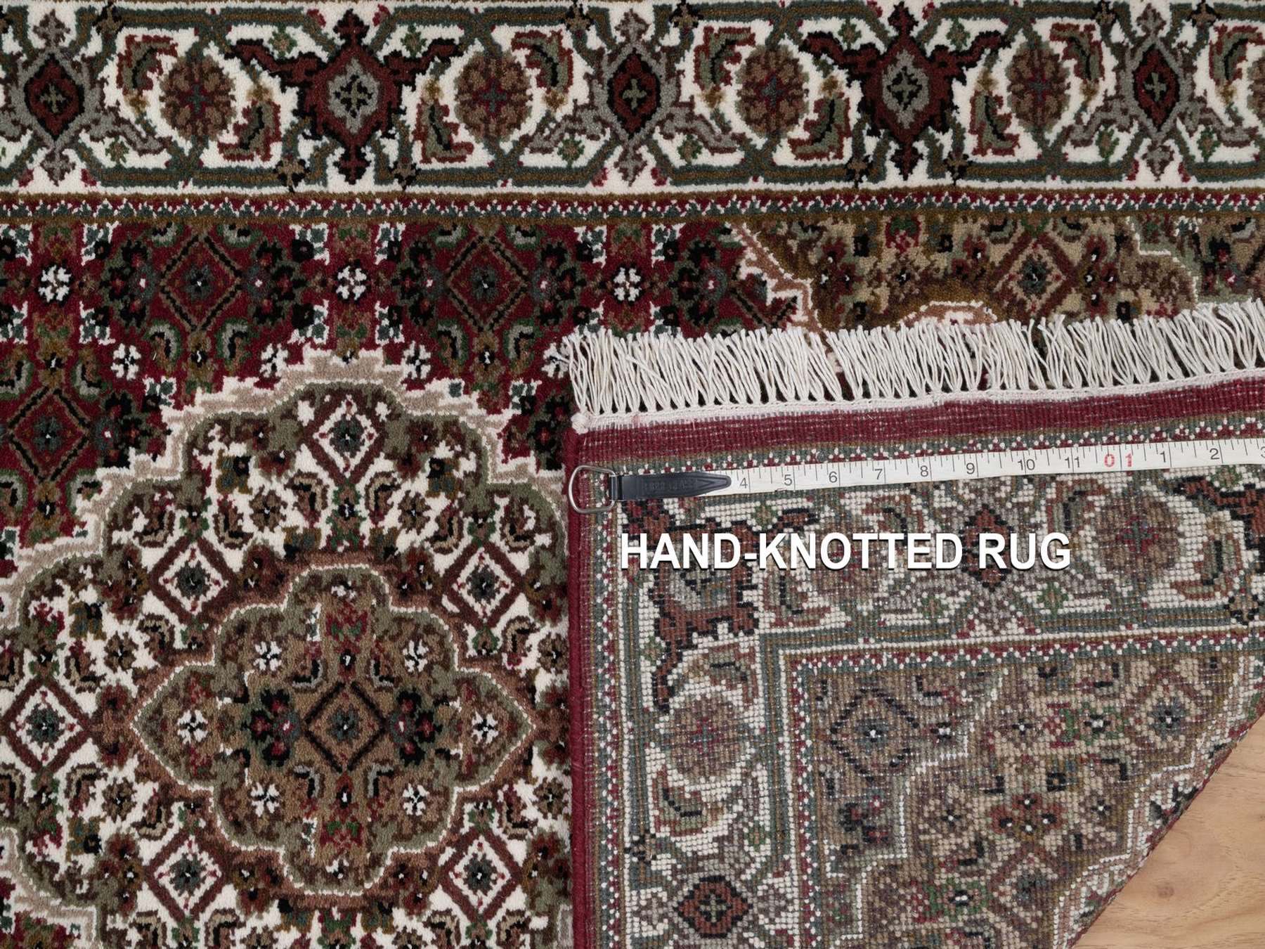 Tabriz hand-knotted wool runner in Red, 2'8" x 20'2", SKU O092668 (view 8)