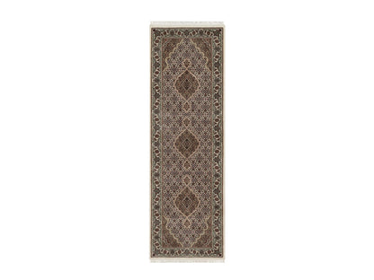 Tabriz hand-knotted wool runner in Ivory, 2'8" x 8'4", SKU O092669