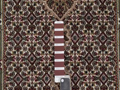 Tabriz hand-knotted wool runner in Ivory, 2'8" x 8'4", SKU O092669 (view 4)