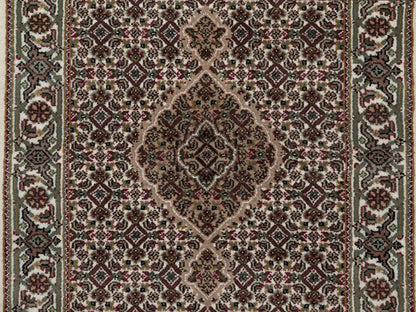Tabriz hand-knotted wool runner in Ivory, 2'8" x 8'4", SKU O092669 (view 5)
