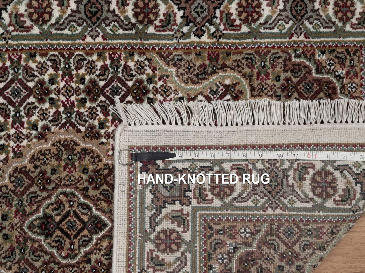 Tabriz hand-knotted wool runner in Ivory, 2'8" x 8'4", SKU O092669 (view 8)