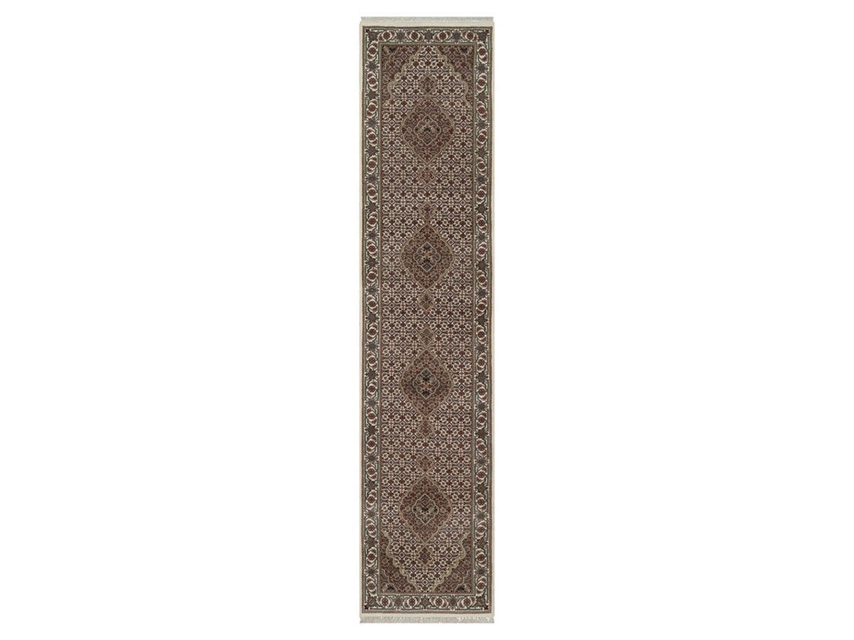 Tabriz hand-knotted wool runner in Ivory, 2'8" x 11'9", SKU O092670