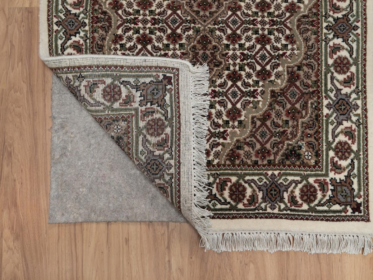 Tabriz hand-knotted wool runner in Ivory, 2'8" x 11'9", SKU O092670 (view 3)