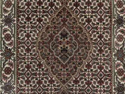 Tabriz hand-knotted wool runner in Ivory, 2'8" x 11'9", SKU O092670 (view 5)