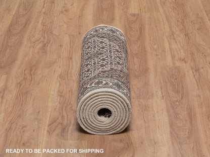 Tabriz hand-knotted wool runner in Ivory, 2'8" x 11'9", SKU O092670 (view 6)