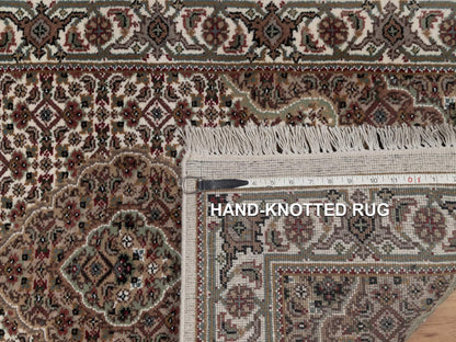 Tabriz hand-knotted wool runner in Ivory, 2'8" x 11'9", SKU O092670 (view 8)